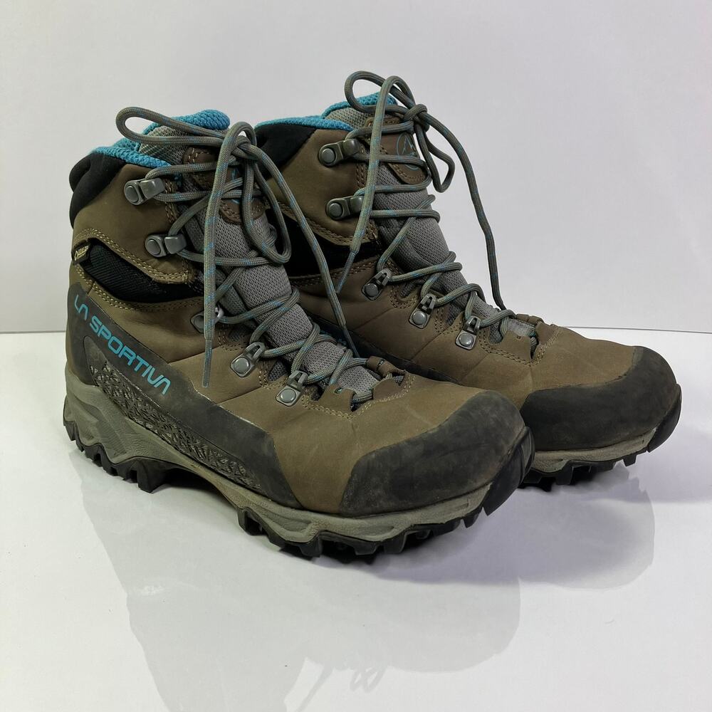 La Sportiva Nucleo High II GTX Ws 7 Leather Boots Tan Teal Hiking Backpacking